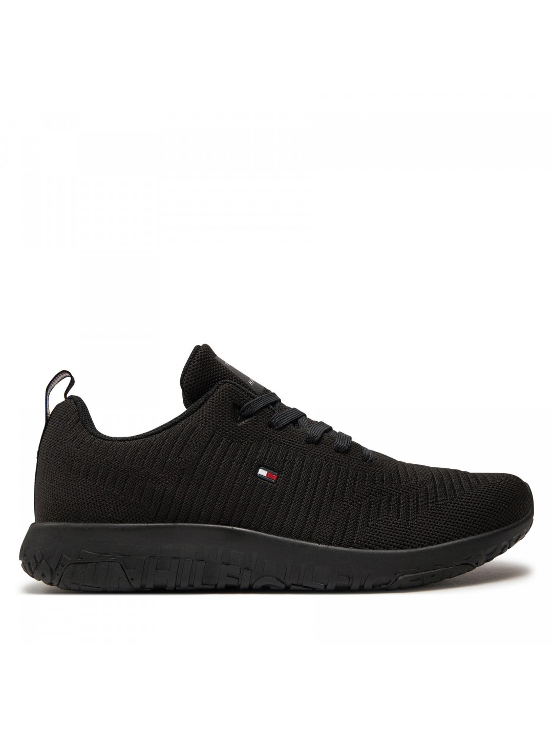 Sneakersy Tommy Hilfiger Corporate Knit Rib Runner FM0FM02838 Černá